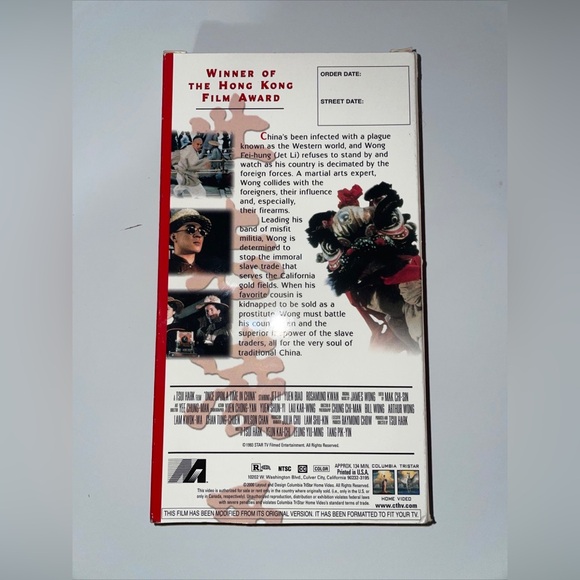 Once Upon a Time in China (VHS, 2001) Jet LI Kung Fu Movie Vintage - Picture 3 of 8